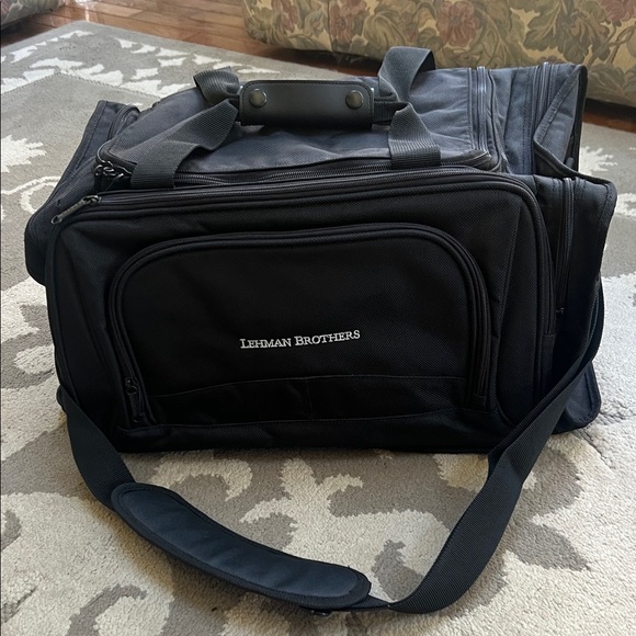 LEHMAN BROTHERS Black Travel Duffel Bag by Soren - Brand New